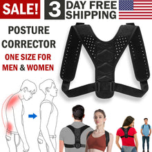 Load image into Gallery viewer, Posture Corrector Men Women Upper Back Pain Brace Clavicle Support Straightener
