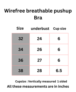 Wirefree Breathable Push Up Bra