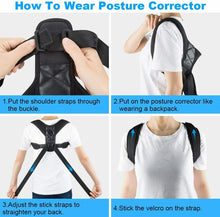 Load image into Gallery viewer, Posture Corrector Men Women Upper Back Pain Brace Clavicle Support Straightener
