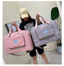 Load image into Gallery viewer, Foldable Travel Duffel Bags Sports Gym Tote Bag Women
