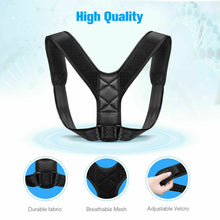 Load image into Gallery viewer, Posture Corrector Men Women Upper Back Pain Brace Clavicle Support Straightener
