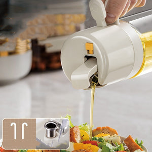 2 In 1 Oil Sprayer Bottle / Cooking Oil Dispenser / Oil Mister Vinegar Bottle